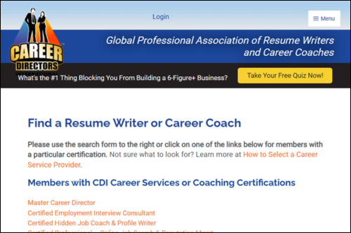 Career Directors International, Best Executive Resume Writers Reviews and Searches