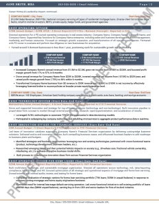 Executive COO Resume Example