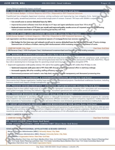 Executive COO Resume Example